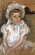Mary Cassatt the girl wearing the white bonnet Spain oil painting artist